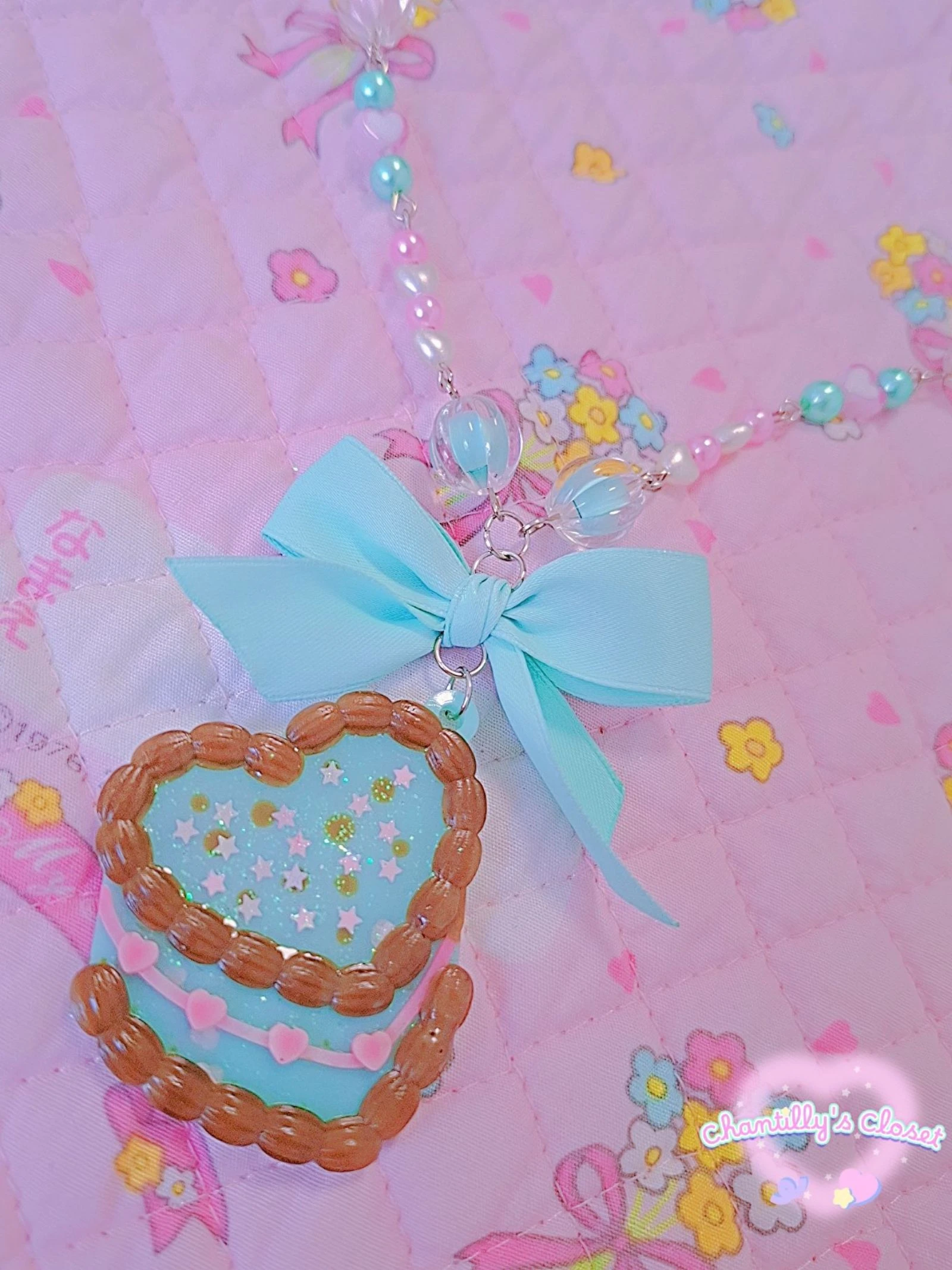 Mint chocolate Chip Birthday cake Necklace  – photo 2